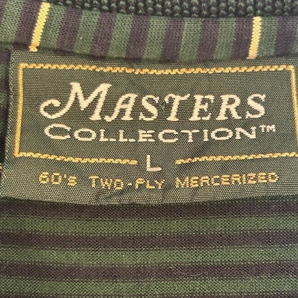 Masters Collection Polo Shirt Mens Large Augusta Golf Shirt Green National Logo - Picture 4 of 12